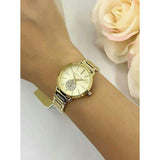Buy Shop Michael Kors Portia Quartz Gold Dial Gold Steel Strap Watch For Women - MK3838 USA Online