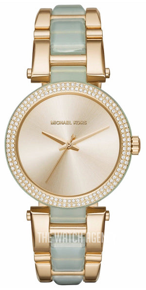 Buy Shop Michael Kors Delray Rose Gold Dial Two Tone Steel Strap Watch for Women - MK4317 USA Online