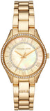 Buy Shop Michael Kors Lauryn Quartz Mother of Pearl Gold Dial Gold Steel Strap Watch For Women - MK4490 USA Online