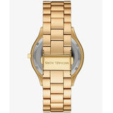Buy Shop Michael Kors Slim Runway Quartz Gold Dial Gold Steel Strap Watch For Women - MK4501 USA Online