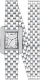 Buy Shop Michael Kors Emery Pave Double Wrap White Dial Silver Steel Strap Watch for Women - MK4834 USA Online