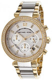 Buy Shop Michael Kors Parker Chronograph Silver Dial Two Tone Steel Strap Watch For Women - MK5687 USA Online