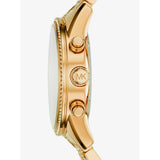 Buy Shop Michael Kors Runway Chronograph Gold Dial Gold Steel Strap Watch For Women - MK5698 USA Online
