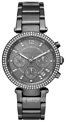 Buy Shop Michael Kors Parker Chronograph Grey Dial Grey Steel Strap Watch For Women - MK6265 USA Online