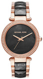 Buy Shop Michael Kors Parker Mother of Pearl Black Dial Two Tone Steel Strap Watch for Women - MK6414 USA Online