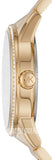Buy Shop Michael Kors Ritz Pave Crystals Gold Dial Gold Steel Strap Watch for Women - MK6862 USA Online