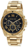 Buy Shop Michael Kors Brecken Chronograph Quartz Black Dial Gold Steel Strap Watch For Men - MK8481 USA Online