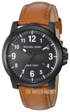 Buy Shop Michael Kors Paxton Analog Black Dial Brown Rubber Strap Watch For Men - MK8502 USA Online