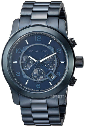Buy Shop Michael Kors Runway Chronograph Blue Dial Blue Steel Strap Watch For Men - MK8538 USA Online