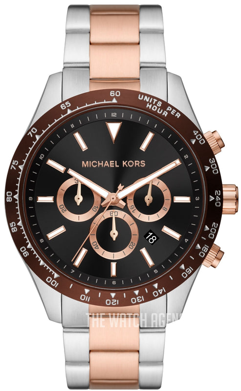 Buy Shop Michael Kors Layton Chronograph Black Dial Two Tone Steel Strap Watch For Men - MK8913 USA Online