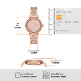 Buy Shop Michael Kors Abbey Three-Hand Analog Crystals Rose Gold Dial Rose Gold Steel Strap Watch for Women - MK4617 USA Online