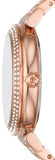 Buy Shop Michael Kors Abbey Three-Hand Analog Crystals Rose Gold Dial Rose Gold Steel Strap Watch for Women - MK4617 USA Online