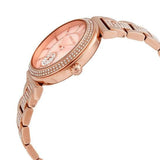 Buy Shop Michael Kors Abbey Three-Hand Analog Crystals Rose Gold Dial Rose Gold Steel Strap Watch for Women - MK4617 USA Online