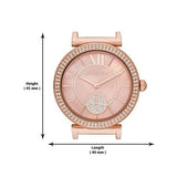 Buy Shop Michael Kors Abbey Three-Hand Analog Crystals Rose Gold Dial Rose Gold Steel Strap Watch for Women - MK4617 USA Online