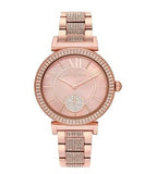 Buy Shop Michael Kors Abbey Three-Hand Analog Crystals Rose Gold Dial Rose Gold Steel Strap Watch for Women - MK4617 USA Online
