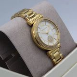 Buy Shop Michael Kors Abbey Three-Hand Analog White Dial Gold Steel Strap Watch for Women - MK4615 USA Online
