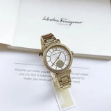 Buy Shop Michael Kors Abbey Three-Hand Analog White Dial Gold Steel Strap Watch for Women - MK4615 USA Online