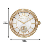 Buy Shop Michael Kors Abbey Three-Hand Analog White Dial Gold Steel Strap Watch for Women - MK4615 USA Online