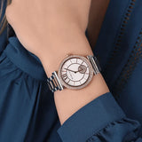 Buy Shop Michael Kors Abbey Three-Hand White Dial Two Tone Steel Strap Watch for Women - MK4616 USA Online