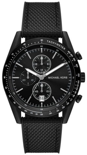 Buy Shop Michael Kors Accelerator Chronograph Black Dial Black Nylon Strap Watch for Men - MK9143 USA Online
