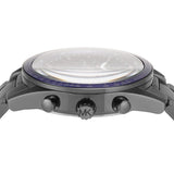 Buy Shop Michael Kors Accelerator Chronograph Blue Dial Grey Steel Strap Watch For Men - MK9111 USA Online