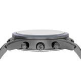 Buy Shop Michael Kors Accelerator Chronograph Blue Dial Grey Steel Strap Watch For Men - MK9111 USA Online
