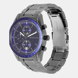 Buy Shop Michael Kors Accelerator Chronograph Blue Dial Grey Steel Strap Watch For Men - MK9111 USA Online