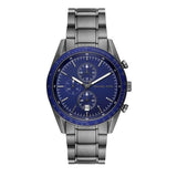 Buy Shop Michael Kors Accelerator Chronograph Blue Dial Grey Steel Strap Watch For Men - MK9111 USA Online