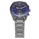 Buy Shop Michael Kors Accelerator Chronograph Blue Dial Grey Steel Strap Watch For Men - MK9111 USA Online