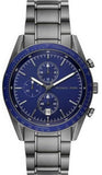Buy Shop Michael Kors Accelerator Chronograph Blue Dial Grey Steel Strap Watch For Men - MK9111 USA Online