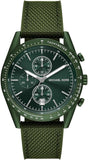 Buy Shop Michael Kors Accelerator Chronograph Green Dial Green Nylon Strap Watch for Men - MK9144 USA Online