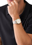 Buy Shop Michael Kors Accelerator Chronograph White Dial Silver Steel Strap Watch For Men - MK9112 USA Online