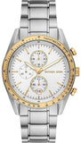Buy Shop Michael Kors Accelerator Chronograph White Dial Silver Steel Strap Watch For Men - MK9112 USA Online