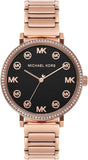 Buy Shop Michael Kors Addyson Quartz Black Dial Gold Steel Strap Watch for Women - MK7416 USA Online