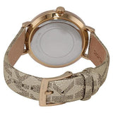 Buy Shop Michael Kors Addyson Quartz Gold Dial Gold Leather Strap Watch for Women - MK2952 USA Online