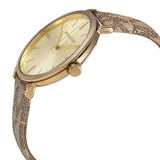 Buy Shop Michael Kors Addyson Quartz Gold Dial Gold Leather Strap Watch for Women - MK2952 USA Online