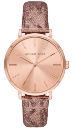 Buy Shop Michael Kors Addyson Quartz Rose Gold Dial Pink Leather Strap Watch for Women - MK2953 USA Online