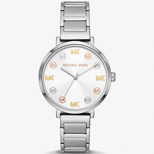 Buy Shop Michael Kors Addyson Quartz Silver Dial Silver Steel Strap Watch for Women - MK7417 USA Online