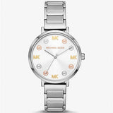 Buy Shop Michael Kors Addyson Quartz Silver Dial Silver Steel Strap Watch for Women - MK7417 USA Online
