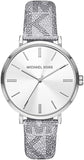 Buy Shop Michael Kors Addyson Quartz White Dial Gray Leather Strap Watch for Women - MK2951 USA Online