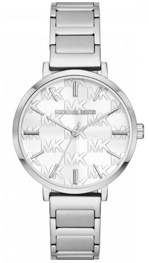 Buy Shop Michael Kors Addyson White Dial Silver Steel Strap Watch for Women - MK4714 USA Online