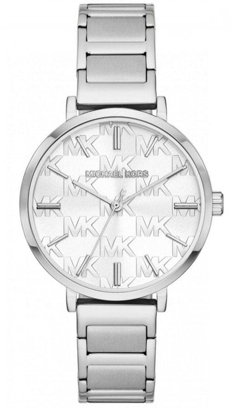Buy Shop Michael Kors Addyson White Dial Silver Steel Strap Watch for Women - MK4714 USA Online