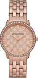 Buy Shop Michael Kors Argyle Quartz Rose Gold Dial Rose Gold Steel Strap Watch For Women - MK3156 USA Online
