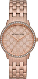 Buy Shop Michael Kors Argyle Quartz Rose Gold Dial Rose Gold Steel Strap Watch For Women - MK3156 USA Online
