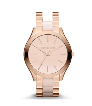 Buy Shop Michael Kors Slim Runway Rose Gold Dial Two Tone Steel Strap Watch for Women - MK4294 USA Online