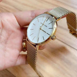 Buy Shop Michael Kors Auden Three Hand White Dial Gold Mesh Strap Watch for Women - MK7150 USA Online