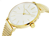 Buy Shop Michael Kors Auden Three Hand White Dial Gold Mesh Strap Watch for Women - MK7150 USA Online