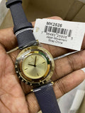 Buy Shop Michael Kors Averi Gold Dial Navy Blue Leather Strap Watch for Women - MK2526 USA Online