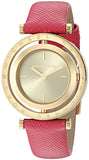 Buy Shop Michael Kors Averi Gold Dial Pink Leather Strap Watch for Women - MK2525 USA Online
