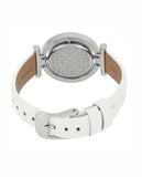 Buy Shop Michael Kors Averi Silver Dial White Leather Strap Watch for Women - MK2524 USA Online